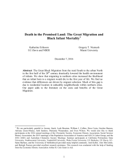 The Great Migration and Black Infant Mortality