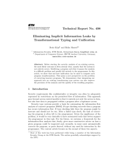Eliminating Implicit Information Leaks by Transformational Typing