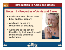 Properties of Acids and Bases