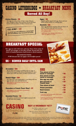 casino lethbridge &bull; breakfast menu