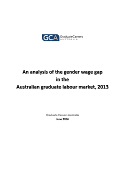 An analysis of the gender wage gap in the Australian graduate