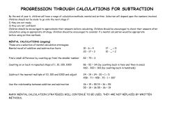 Subtraction - Brooklands Primary School