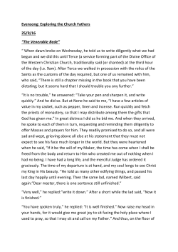 The Venerable Bede - St Paul`s Rondebosch