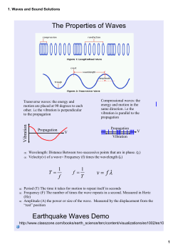 1. Waves and Sound Solutions