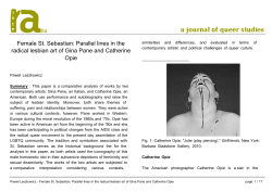 Female St. Sebastian: Parallel lines in the radical lesbian art