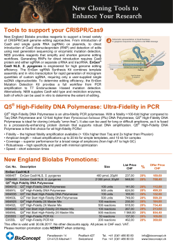 Tools to support your CRISPR/Cas9 Q5 High