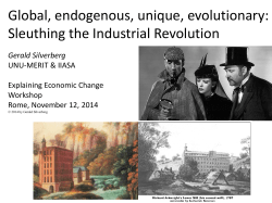 Global, endogenous, unique, evolutionary: Sleuthing the Industrial