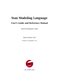 Stan Modeling Language
