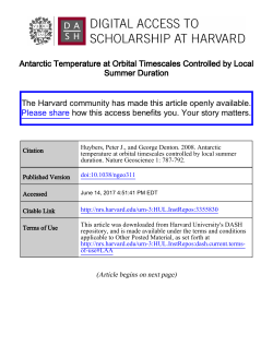 Antarctic Temperature at Orbital Timescales Controlled by Local