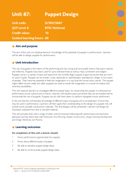 Unit 87: Puppet Design