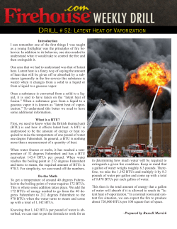 Drill # 52: Latent Heat of Vaporization