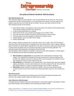 Occupational Outlook Handbook: Web Developers