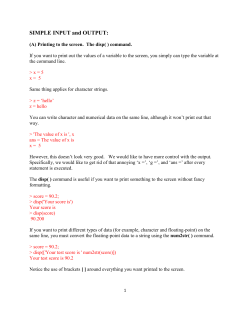 MAE10 Lecture 3