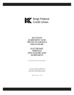 account agreement and truth-in-savings disclosure electronic