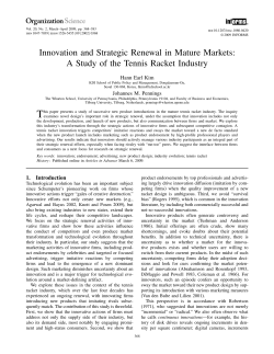 Innovation and Strategic Renewal in Mature