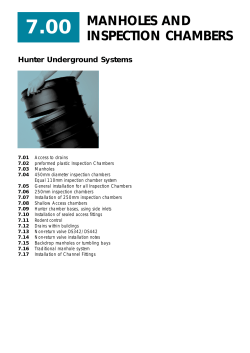 MANHOLES AND INSPECTION CHAMBERS