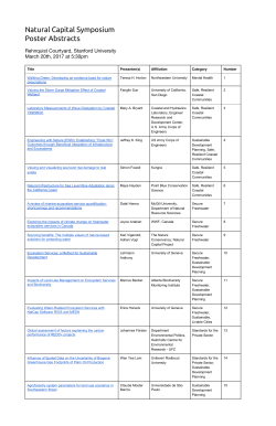Poster Sessions Abstracts