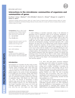 Interactions in the microbiome: communities of organisms and