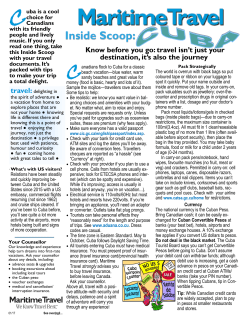 Inside Scoop - Maritime Travel