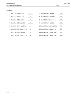 Multiples of a Number-ans