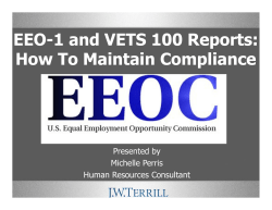 EEO-1 and VETS 100 Reports