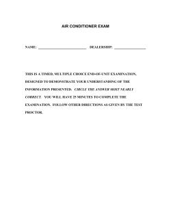 AIR CONDITIONER EXAM