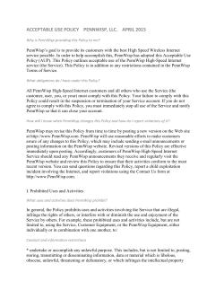 acceptable use policy pennwisp, llc. april 2015