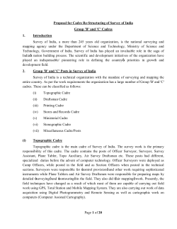 Cadre Restructuring Proposa