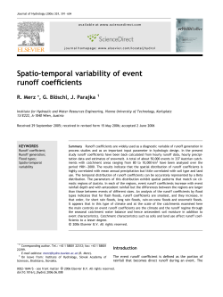 Spatio-temporal variability of event runoff coefficients