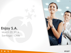 Enjoy SA - Enjoy | Inversionistas