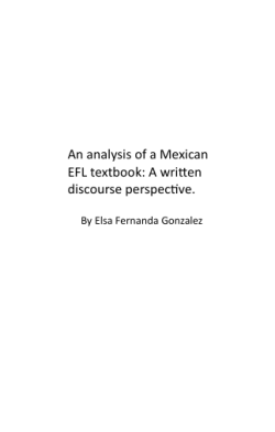 An analysis of a Mexican EFL textbook