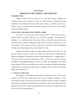 profile of the credit card industry