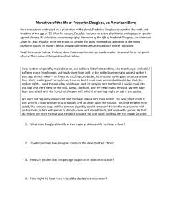 Narrative of the life of Frederick Douglass, an American Slave