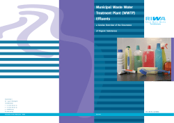 Municipal Waste Water Treatment Plant (WWTP) Effluents - RIWA-Rijn