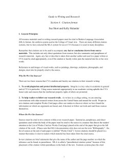 Citation Format - Sue Short`s Web Site Index