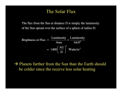 The Solar Flux