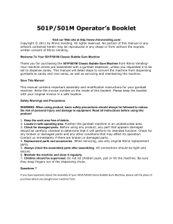 501P/501M Operator`s Booklet