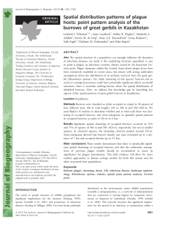 Spatial distribution patterns of plague hosts: point pattern analysis of