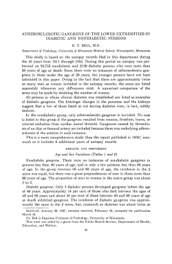 ATHEROSCLEROTIC GANGRENE OF THE LOWER EXTREMITIES