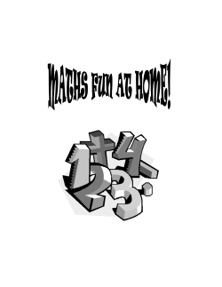 Maths Fun at Home - Swavesey Primary School