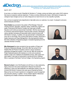 Organizational Changes 2017