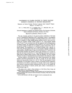 CONVERSION OF PLASMA PROTEIN TO TISSUE PROTEIN