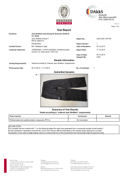 Test Report - Jack Wolfskin