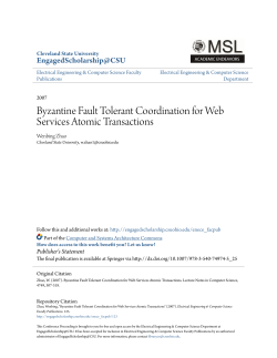 Byzantine Fault Tolerant Coordination for Web Services Atomic