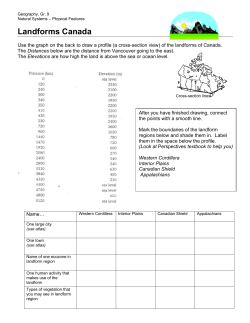Landforms Canada - Mr. Harrald`s Class