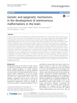 Genetic and epigenetic mechanisms in the development of
