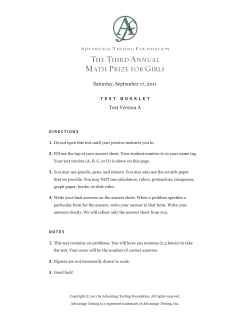 Problems - Math Prize for Girls