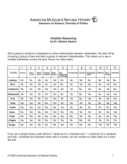 Cladistic Reasoning - American Museum of Natural History