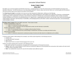5th Grade Math YAAG 16-17 - Lancaster School District