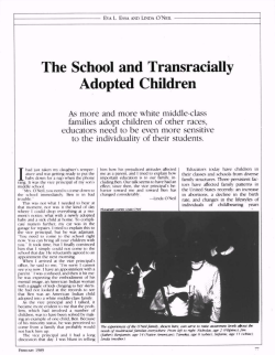 The School and Transracially Adopted Children